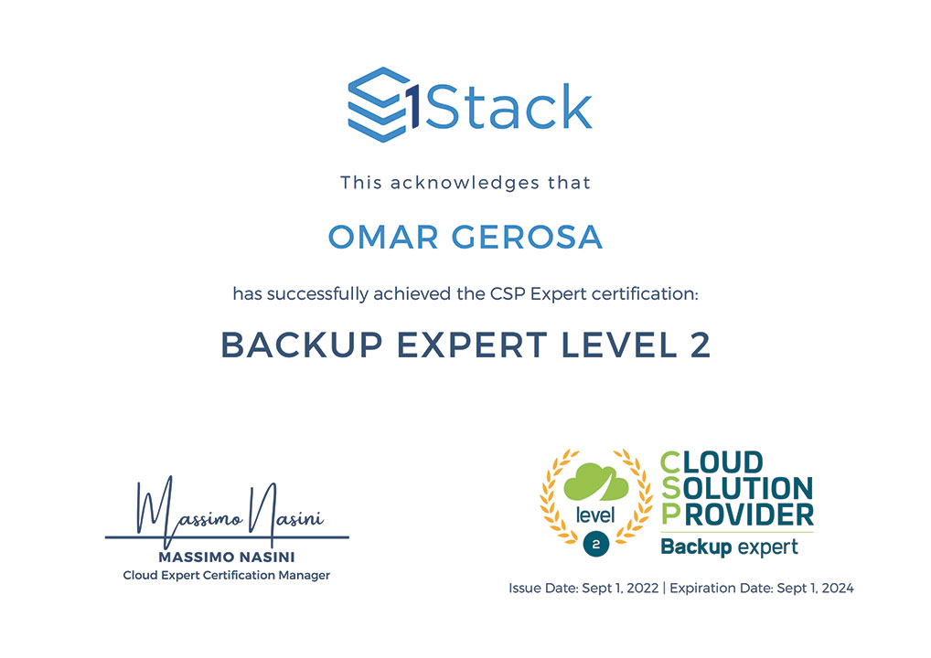 omar gerosa backup expert