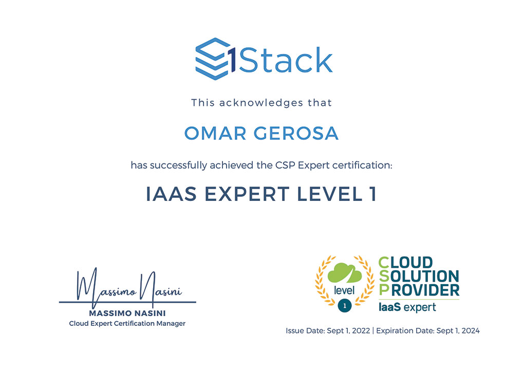 omar gerosa iaas expert